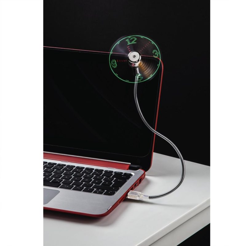 USB LED Вентилатор светещ, часовник, 12315 - Image 2
