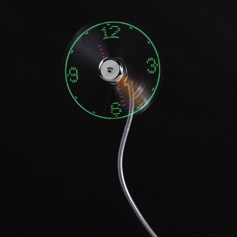 USB LED Вентилатор светещ, часовник, 12315 - Image 3
