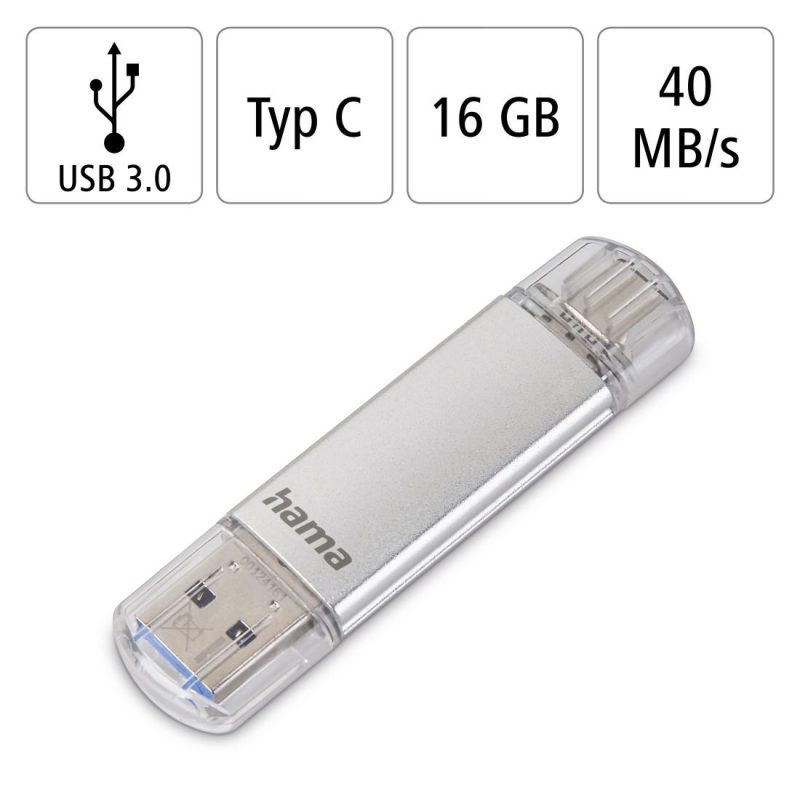 USB памет HAMA Тип USB-C/ USB-A 3.0 Laeta, 16GB, 40Mb/s - Image 6
