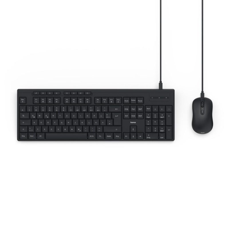 HAMA Жичен комплект клавиатура и мишка CKM-200, USB-A, USB-C - Image 7