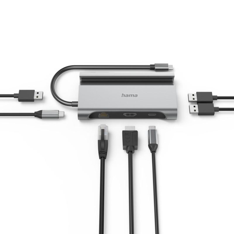 Докинг станция за лаптоп HAMA "Connect2Mobile V2" USB-C 7 в 1 - Image 3