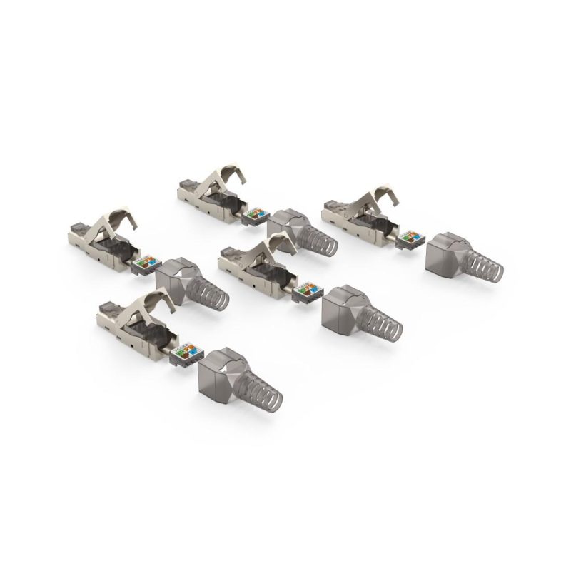 HAMA Комплект мрежови конектори, CAT 6a, 10 Gbit/s, екраниран, инсталиране без инструменти, 5 бр - Image 2