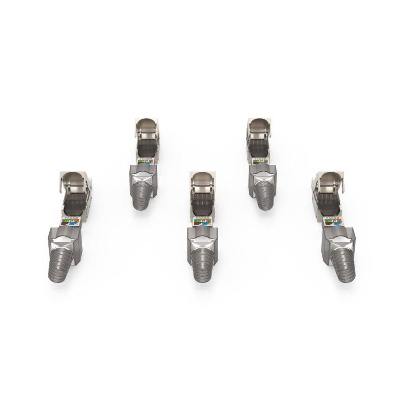 HAMA Комплект мрежови конектори, CAT 6a, 10 Gbit/s, екраниран, инсталиране без инструменти, 5 бр - Image 3