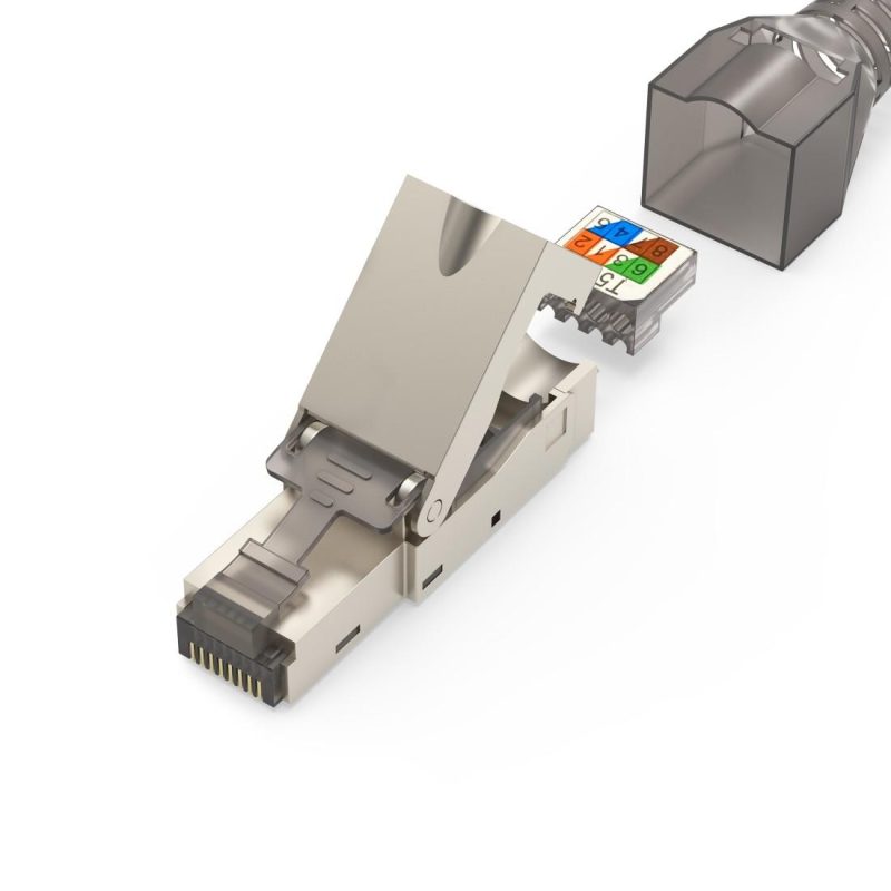 HAMA Комплект мрежови конектори, CAT 6a, 10 Gbit/s, екраниран, инсталиране без инструменти, 5 бр - Image 4