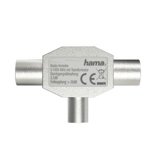 HAMA, Сплитер за антена, 1 вход - 2 изхода, метал - Image 2