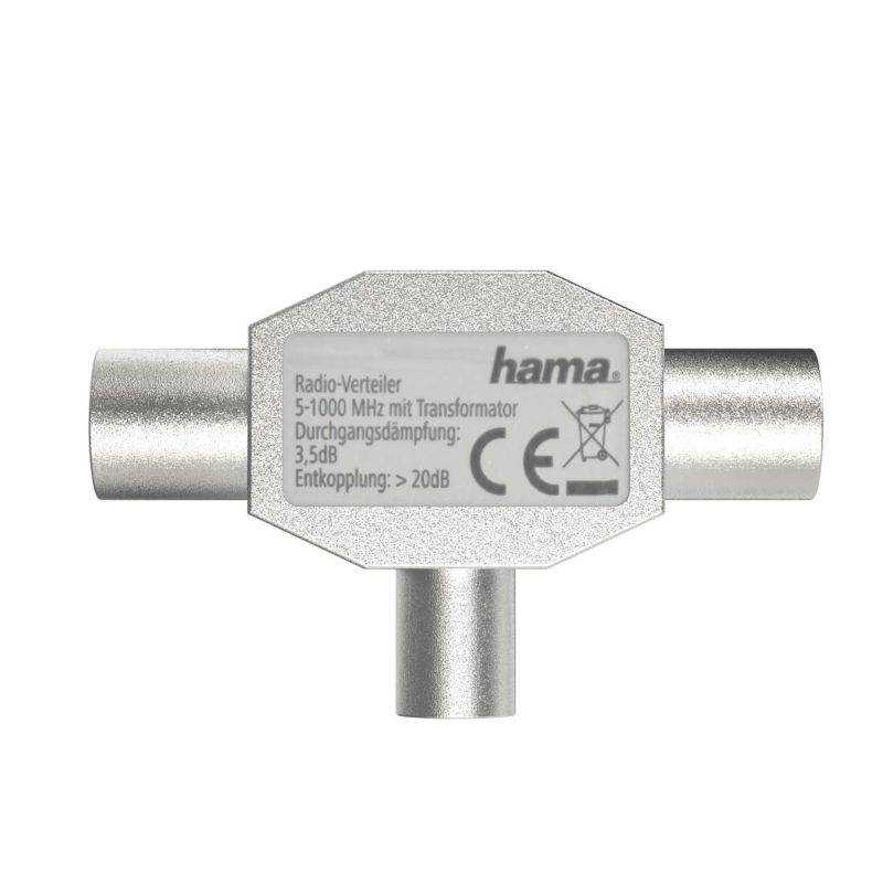 HAMA, Сплитер за антена, 1 вход - 2 изхода, метал - Image 2