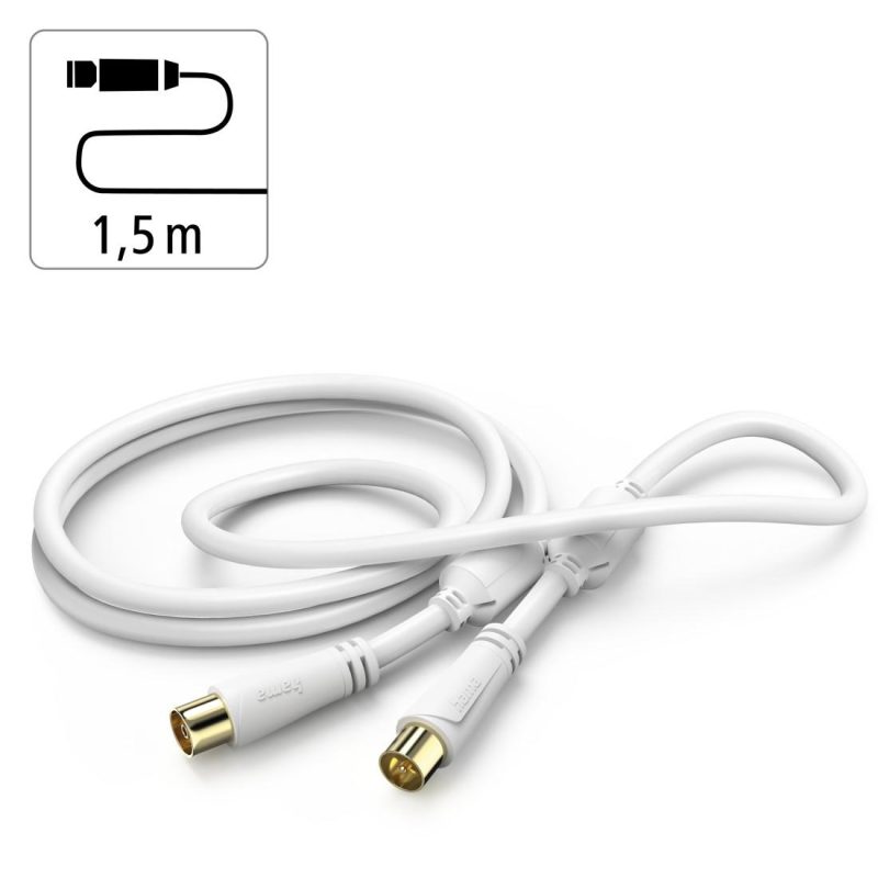 HAMA Коаксиален антенен кабел, позлатен, 1,5 м, 100 dB - Image 4