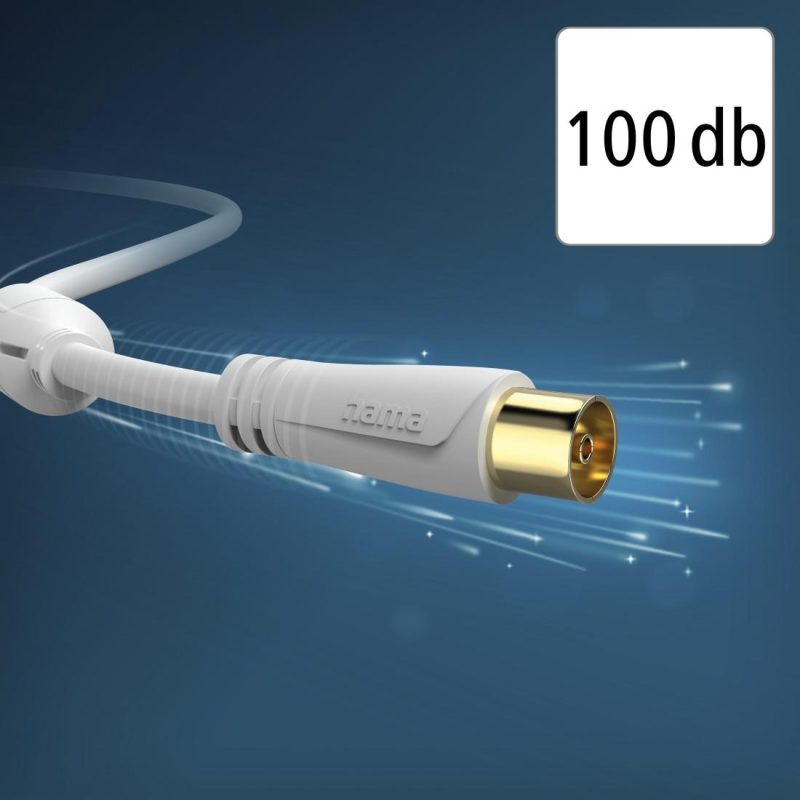 HAMA Коаксиален антенен кабел, позлатен, 1,5 м, 100 dB - Image 5