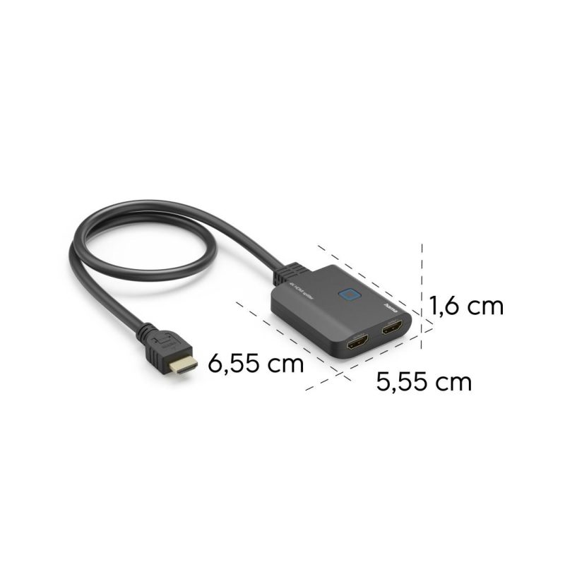 HAMA Сплитер 4K HDMI мъжко - 2 x HDMI женско, черен - Image 11