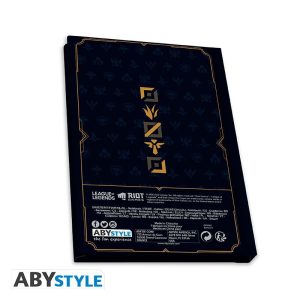 Комплект ABYSTYLE LEAGUE OF LEGENDS - Pck XXL glass + Pin + Notebook "Hextech logo" - Image 5
