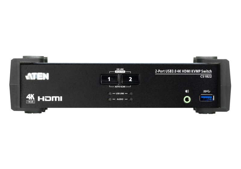 KVMP превключвател ATEN CS1822, 2-портов, 4K, USB 3.0, HDMI Audio - Image 2