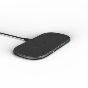 Безжично зарядно RAPOO XC260, Qi, Двойно, 7.5W/10W, Черен - Image 3