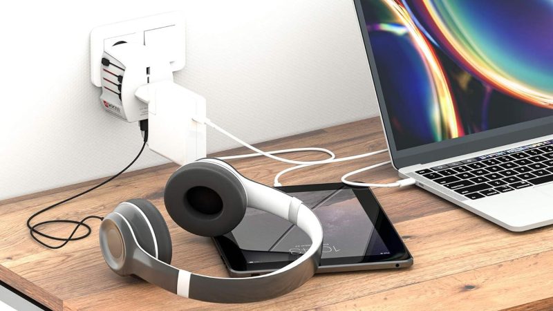 Адаптер SKROSS PRO MUV 2 x USB-A, 1.302960, World, Бял - Image 3