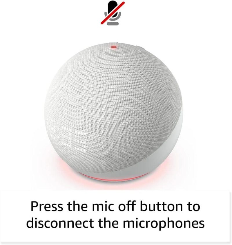 Смарт тонколона Amazon Echo Dot 5, B09B8vn8yq, Гласов асистент, Alexa, Часовник, Бяла - Image 2