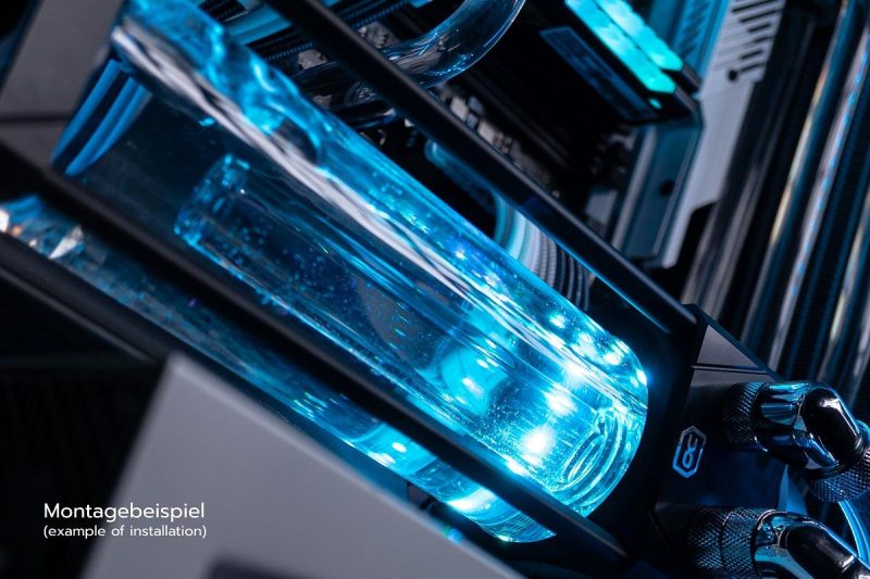 Резервоар Alphacool Eisbecher Aurora, D5 Acetal/Glas, 250mm - Image 6