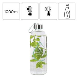 Стъклена бутилка Xavax To Go, 1л, Предпазен калъф, За напитки - Image 9