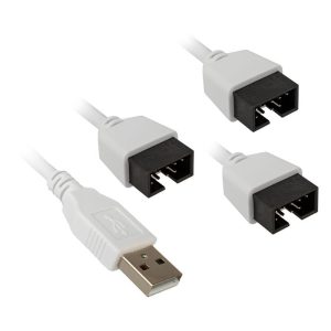 USB Хъб Lian Li PW-U2TPAB USB 2.0 1-към-3 Hub - Бяло - Image 2