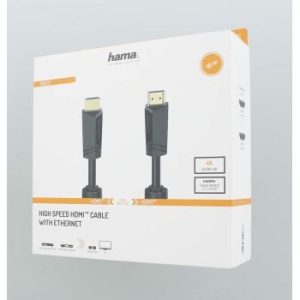 Кабел HAMA High-Speed, HDMI мъжко - HDMI мъжко, 4K, 18GB/s, Ethernet ,10 м, Позл. конектори, 2 филтъра, Черен - Image 2