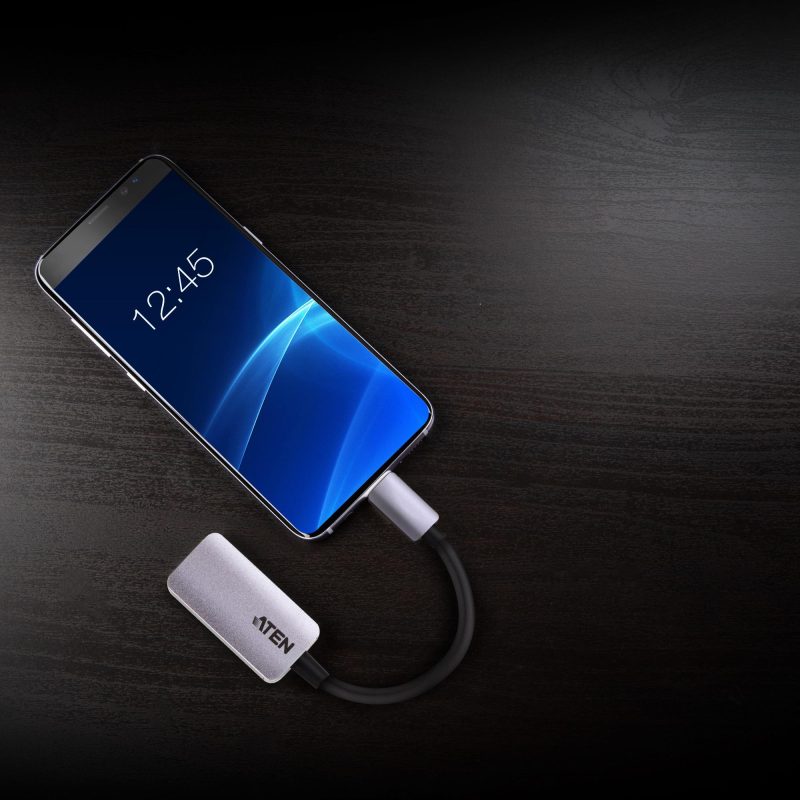 Адаптер ATEN UC3008A1, USB-C мъжко - HDMI женско, 4K, Черен - Image 3