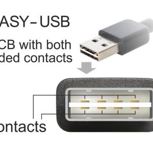Кабел DeLock EASY, USB 2.0 Type-A мъжко > USB 2.0 Type Mini-B мъжко 0.5 m - Image 3