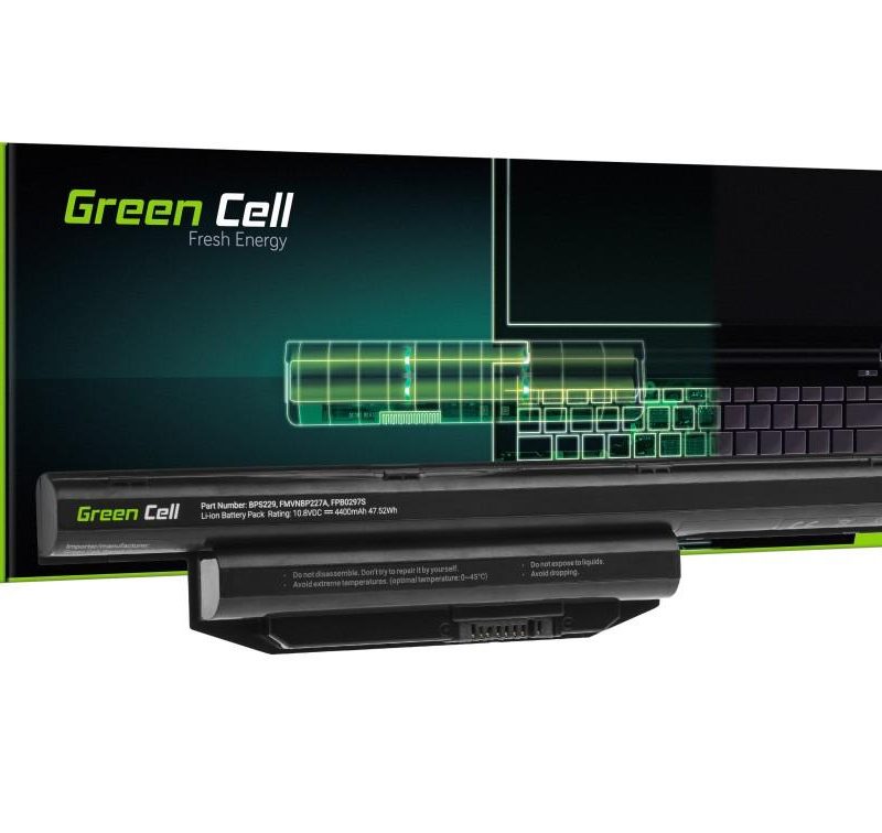 Батерия за лаптоп GREEN CELL, Fujitsu LifeBook A514, A544, A555, AH544, AH564, E547, E554, E733, E734, E743, E744, E746, E753, E754, S904, 10.8V, 4400mAh