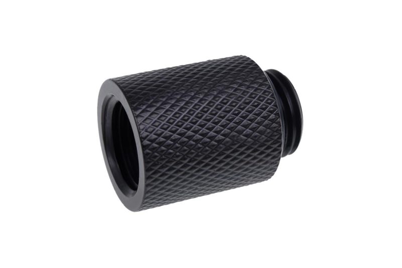 Удължител Alphacool Eiszapfen, 20 mm, G1/4 вънжна към G1/4 вътрешна резба, Черен мат - Image 3