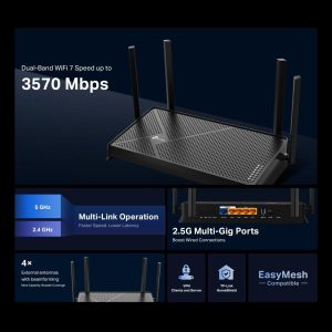 Безжичен рутер TP-Link Archer BE230 Dual-Band Wi-Fi 7 - Image 5