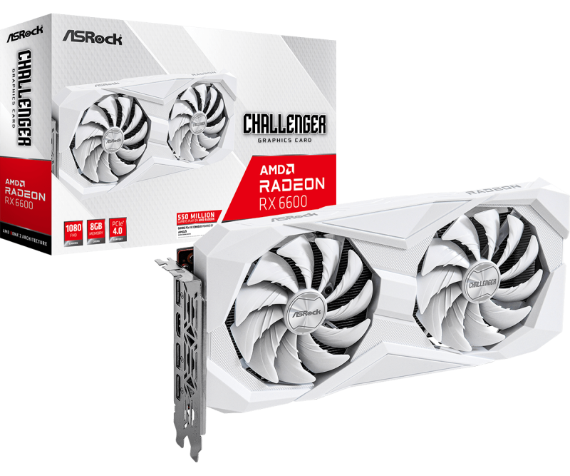 Видеокарта ASRock AMD Radeon RX 6600 Challenger White 8GB - Image 6
