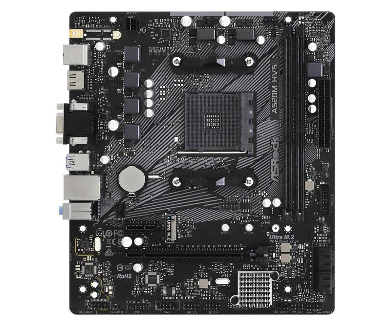 Дънна платка ASRock A520M-HVS, Socket AM4, mATX - Image 2