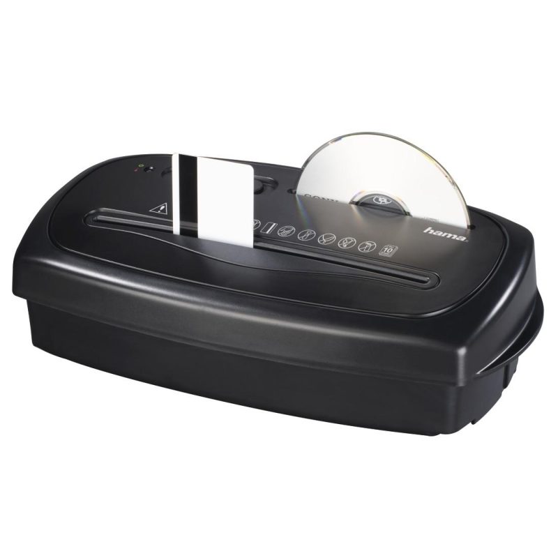 Шредер Hama Home X10CD, A4, 10 листа, CD/DVD, Черен - Image 2