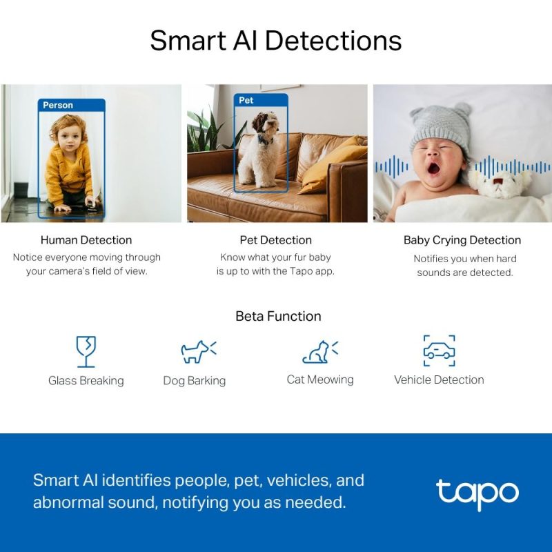 Домашна охранителна WiFi камера TP-Link Tapo C220, Pan/Tilt - Image 5