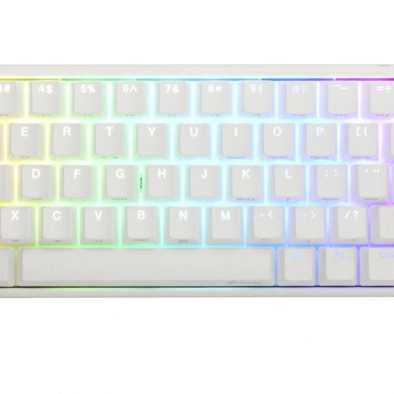 Геймърскa механична клавиатура Ducky One 3 Pure White SF 65%, Hotswap Cherry MX Blue, RGB, PBT Keycaps