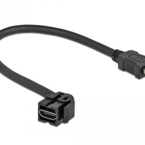 Keystone модул Delock, HDMI женско 110° - HDMI женско, Черен
