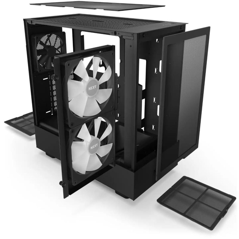 Кутия NZXT H5 Flow RGB Matte Black, Mid-Tower - Image 7