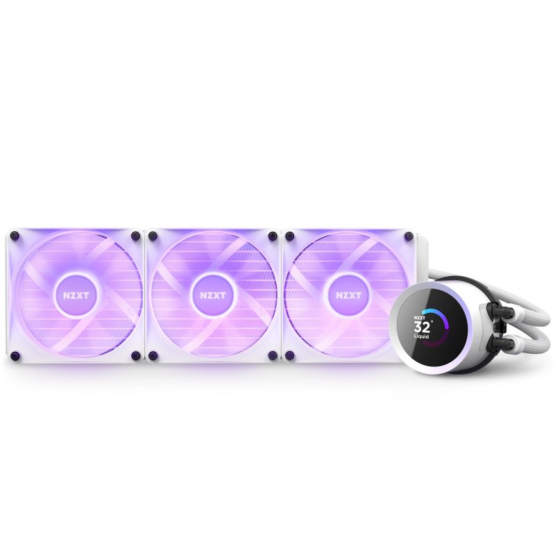 Охладител за процесор NZXT Kraken 360 RGB White, LCD Display - Image 7