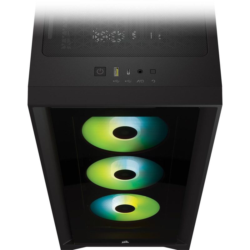 Кутия Corsair iCUE 4000X RGB Mid Tower, Tempered Glass, Черна - Image 7