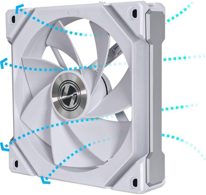 Вентилатор Lian Li Uni Fan REVERSE SL V2, 120mm, ARGB, Бял - Image 4