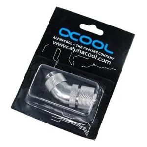 Компресионен фитинг Alphacool HF, 13/10 - G1/4, 45°, Въртящ се, Хром - Image 4