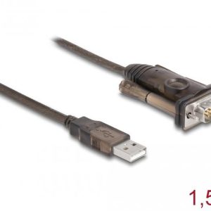 Адаптер Delock USB 2.0 Type-A - Serial RS-232 D-Sub 9 pin мъжко, 1.5 m - Image 2