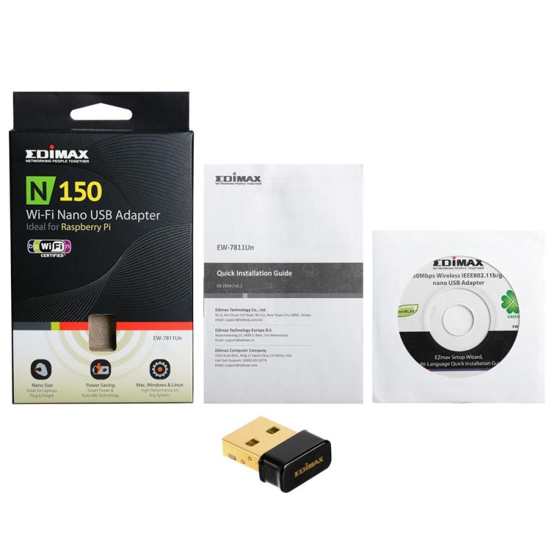 Безжичен нано адаптер EDIMAX EW-7811UN, USB, Realtek, 2.4Ghz, 802.11n/g/b - Image 2