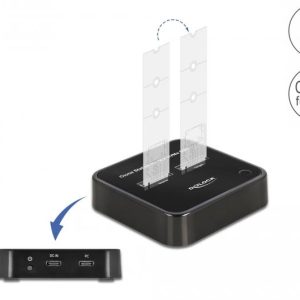 Външна стойка Delock M.2, 2 x M.2 NVMe, PCIe SSD, Функция клониране - Image 3