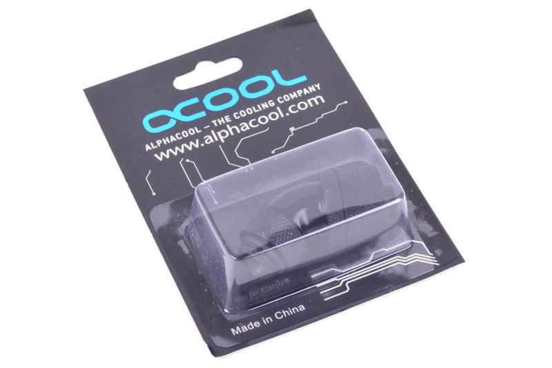 Компресионен фитинг Alphacool, 16/10 - G1/4, 45°, Въртящ се, Черен мат - Image 4