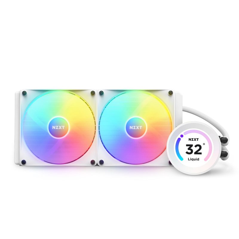 Охладител за процесор NZXT Kraken Elite RGB 280 White, Customizable LCD Display - Image 4