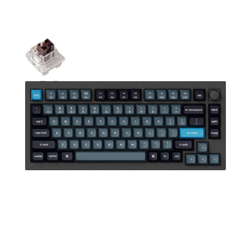 Клавиатура Keychron Q1 Pro Black-Blue QMK TKL K Pro Brown Switch RGB LED PBT - Image 2