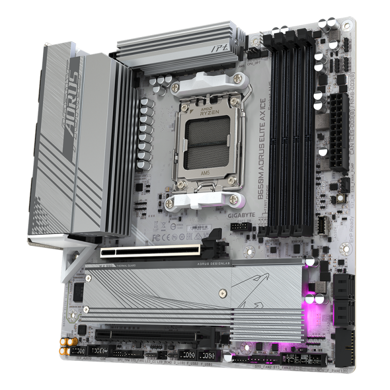 Дънна платка GIGABYTE B650M AORUS ELITE AX ICE - Image 2