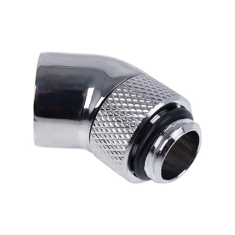 Ъглов адаптер Alphacool Eiszapfen, 45°, G1/4 външна към G1/4 вътрешна резба, Сребрист