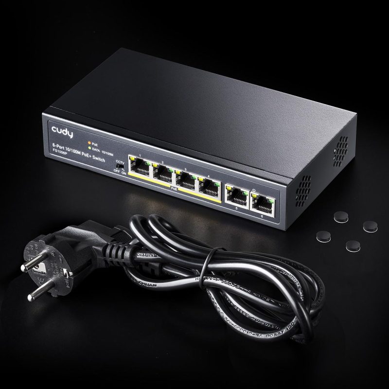 Суич Cudy FS1006P, 6 портов, 10/100, PoE+ Switch - Image 4