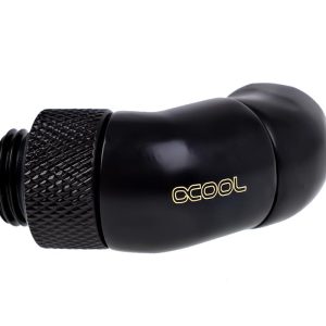 Ъглов адаптер Alphacool Eiszapfen, 2 x 45°, G1/4 външна към G1/4 вътрешна резба, Черен мат - Image 3