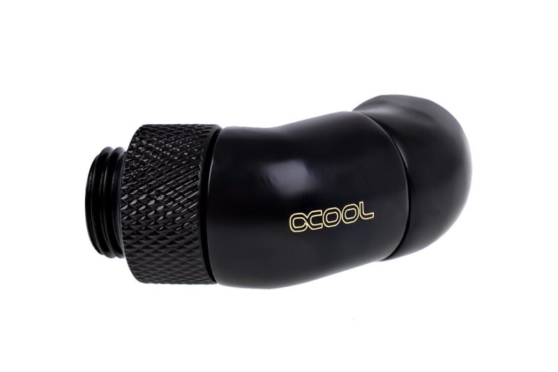 Ъглов адаптер Alphacool Eiszapfen, 2 x 45°, G1/4 външна към G1/4 вътрешна резба, Черен мат - Image 3