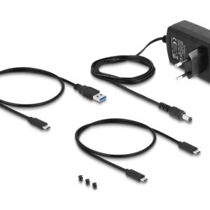 Станция Delock USB-C, 1 x M.2 NVMe SSD + 1 x SATA SSD / HDD, Клониране - Image 3